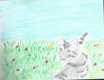 Mascotte dans la prairie