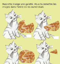 Mascotte mange une galette